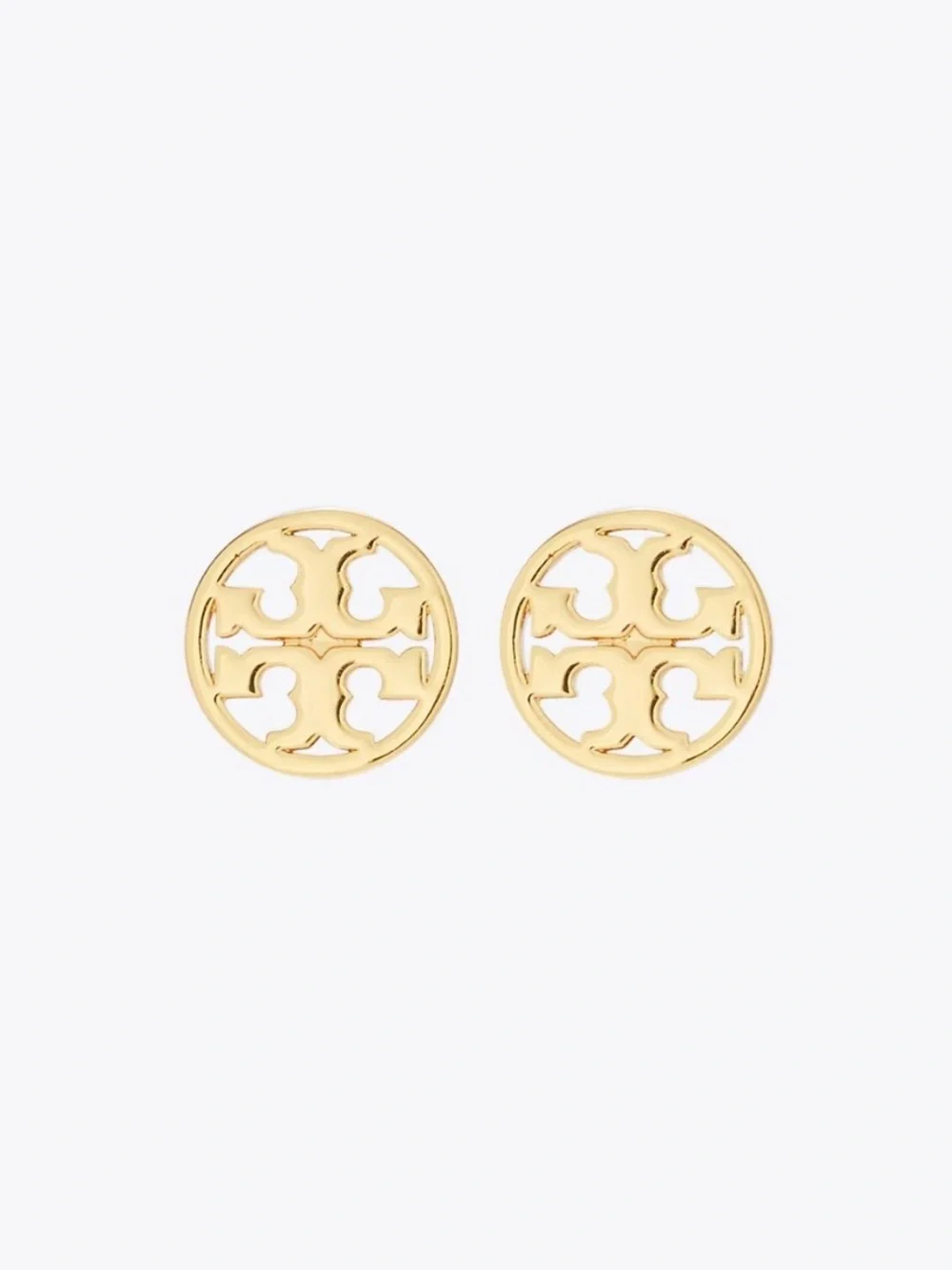 TORY BURCH Miller Icon Stud Earrings in 18k Plated Gold